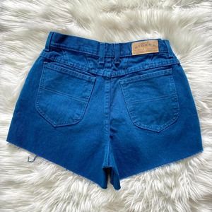 Vintage teal denim shorts